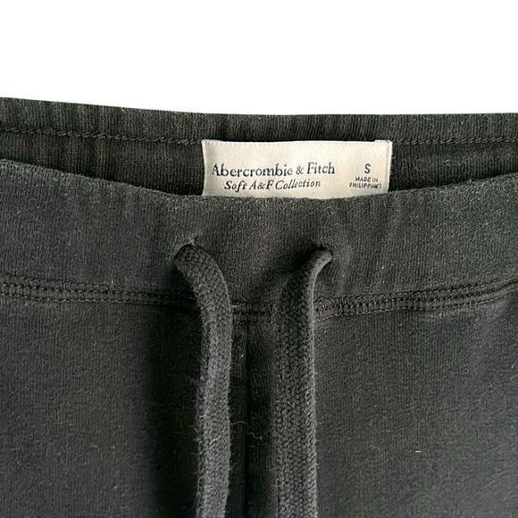Abercrombie & Fitch Black Joggers with White Logo Size S - Picture 2 of 3